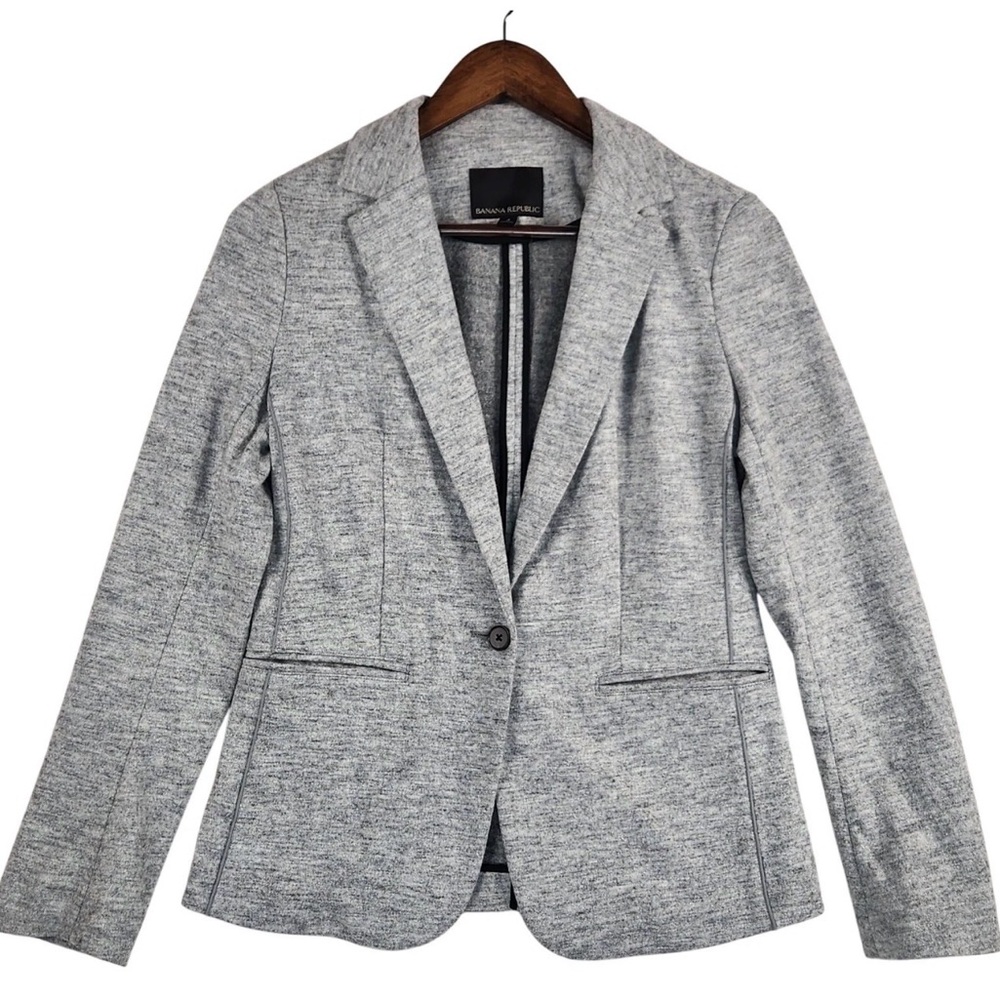 Banana Republic Women's Gray Wool Sweater blazer. Sz 10 Tall